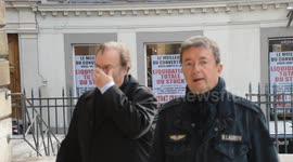 French celebrities attend the ceremony in homage for the death of the italian actor Venantino Venantini (Les Tontons Flingueurs, etc). Paris, Church Notre-Dame de Lorette. 19 october 2018. 11h.