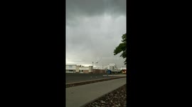 Very close lightning strike