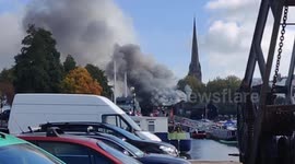 Fire breaks out in derelict building in central Bristol