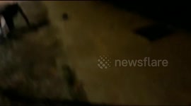 Stoned guy face plants skating downhill