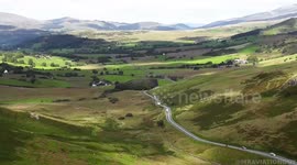 Low-Level High Speed Flying through Valleys in Wales (Mach Loop) - Fast Jet Training Area