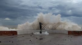 Hurricane Willa waves in Puerto Vallarta