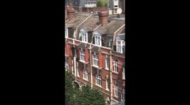 Crazy window cleaner in London