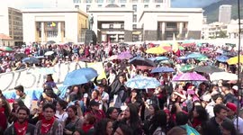 New student protests against the Colombian government
