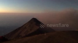 Breathtaking view from the top of volcano Acatenango. Guatemala 