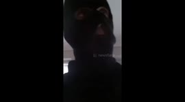 Knocking for my girlfriend wearing a balaclava