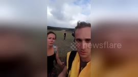 Honeymoon couple miraculously escape after plane crash