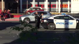 Motorcycle and truck collision