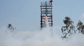 Rocket launch fail, at Thailand rocket festival.