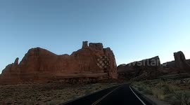 Driving Through Arches National Park