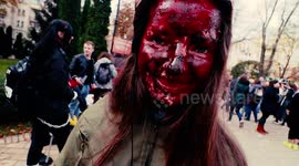 Halloween Zombie parad in Kyiv