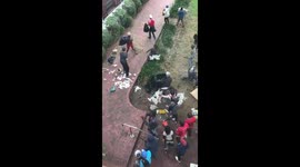 Police react to angry mob