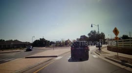 Lady runs yield sign and crash