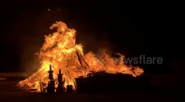 Bonfire at Shepley Cricket Club Huddersfield