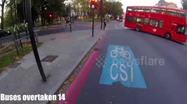 Man races through central London on electric skateboard beating public transport