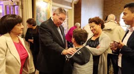 New Jersey Sen. Race: Menendez shakes hands during campaign stop
