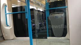 Man constantly walking back and forth through carriage