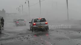 Cornwall on flood alert as big waves swamp Penzance seafront