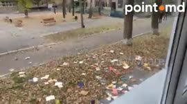 Someone throwing books in Technical University from Moldova