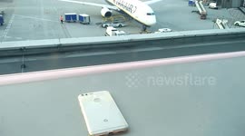 This glass pane on a Airport