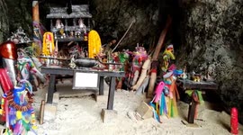 Hidden cave filled with phallus-shaped charms in Thailand