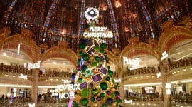 Inauguration of the Christmas windows of the Galeries Lafayette in Paris 9th district, 40 Boulevard Haussmann. 7 november 2018.
