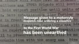 Typed letter announcing the First World War ceasefire has been discovered