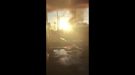 Box truck exlpodes on jericho turnpike