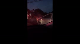 Car overheating in the middle of traffic