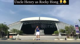 Boxing juggling Rocky theme style 1st time done probably in the world.