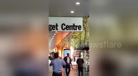 Footage shows car in flames as one dead, two injured following stabbing in Melbourne CBD