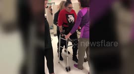 US woman walks again after she was left paralysed in car crash