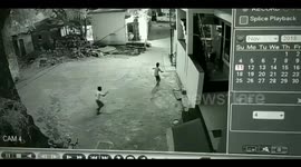 Amazing accidental save as boy breaks his friend's fall from nearby rooftop