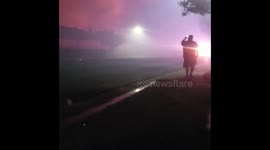 Rialto fire view from neighborhood