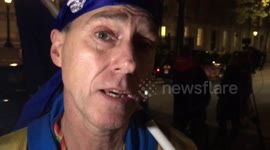 Remainer blows his own  trumpet at gates of 10 Downing Street (14.11.18)