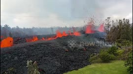River of molten lava spreads across Leilani, Hawaii