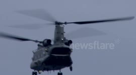 Chinook flypast at Coniston Records week 