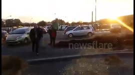 Carnage Mc Do d'Yvetot par les agriculteurs