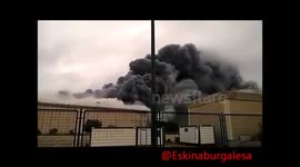Fire in Campofrío fabric in Burgos, Spain