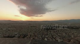 Athens Greece Mt. Lycabettus timelapse sunset