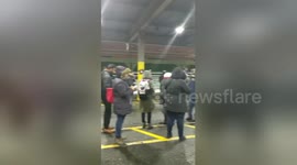 Delays and commuter chaos as snow storm batters East Coast