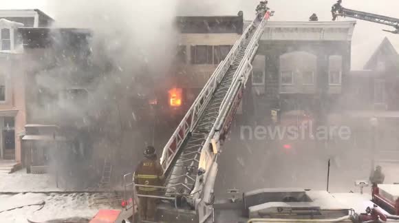 Massive fire tears through commercial building in Pennsylvania ISO #14