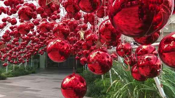 Beautiful Large Red Christmas Balls