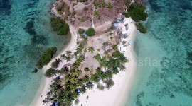 Drone footage showcases the stunning scenery at Coron Island in the Philippines