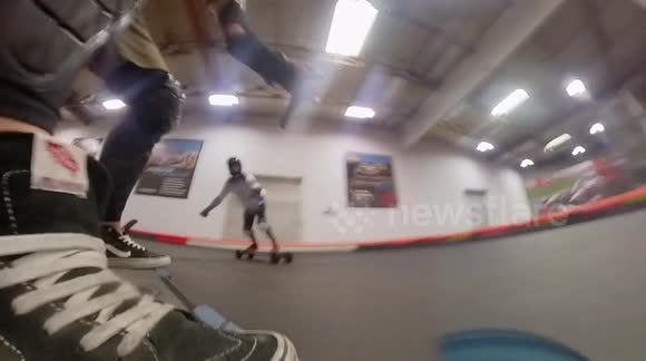 Competitors battle it out at the 2018 Electric Skateboard World Cup