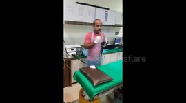 Indian doctor performs endoscopy on himself to reassure patients