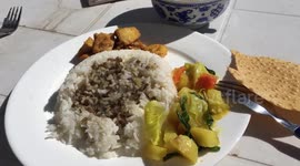 Dal Bhat, traditional Nepali food.