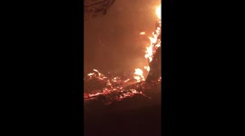 Camp Fire in Paradise, California as it burned over three people trapped in flames