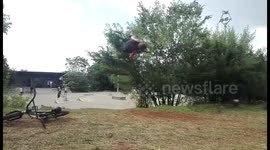 Bmx ,trying backflip 180s ,hahaha not that easy !!