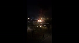 London bus garage engulfed in raging inferno